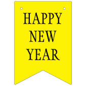 Einfach RAINBOW Farben und Text: GLÜCKLICHES NEUJA Wimpelkette (Dritte Fahne)