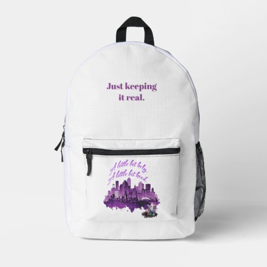 Einfach Real Bleiben Bedruckter Rucksack (Vorderseite)