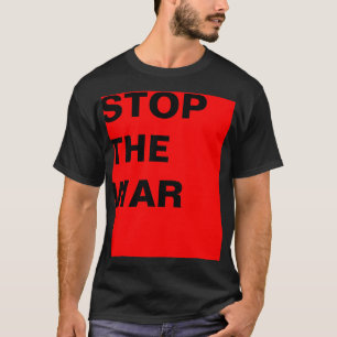 Einfach "Rechteck rot gestoppt den Krieg" entwerfe T-Shirt