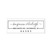 Einfach rechteckig klar Mr. und Mrs. Gummistempel (Prägung)