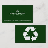 einfach recyceln Sie Visitenkarte (Vorne/Hinten)