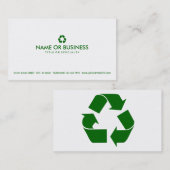 einfach recyceln Sie Visitenkarte (Vorne/Hinten)