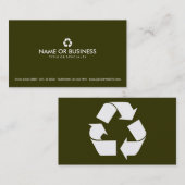 einfach recyceln Sie Visitenkarte (Vorne/Hinten)