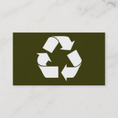 einfach recyceln Sie Visitenkarte (Rückseite)