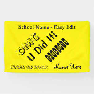 Einfach redigieren Sie OMG Glückwunsch Banner