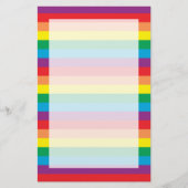 Einfach Regenbogenmuster Briefpapier (Vorderseite)
