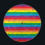 Einfach Regenbogenmuster Dartscheibe<br><div class="desc">Dieses Muster weist farbenfrohe,  mit Regenbogen gefüllte Streifen auf.</div>