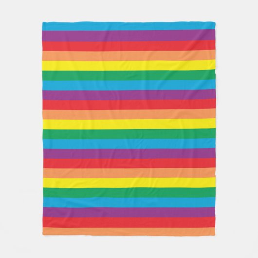 Einfach Regenbogenmuster Fleecedecke (Vorderseite)