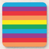 Einfach Regenbogenmuster Getränkeuntersetzer (Vorderseite)