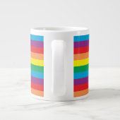 Einfach Regenbogenmuster Jumbo-Tasse (Rückseite)