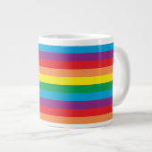 Einfach Regenbogenmuster Jumbo-Tasse (Vorderseite Rechts)