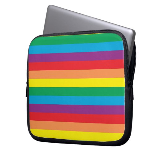 Einfach Regenbogenmuster Laptopschutzhülle (Vorderseite Links)