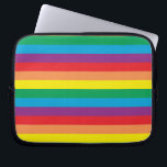 Einfach Regenbogenmuster Laptopschutzhülle<br><div class="desc">Dieses Muster weist farbenfrohe,  mit Regenbogen gefüllte Streifen auf.</div>