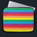 Einfach Regenbogenmuster Laptopschutzhülle<br><div class="desc">Dieses Muster weist farbenfrohe,  mit Regenbogen gefüllte Streifen auf.</div>