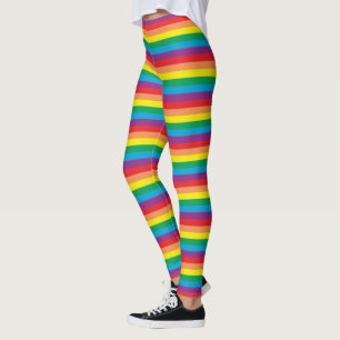 Einfach Regenbogenmuster Leggings