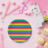 Einfach Regenbogenmuster Pappteller (Party)