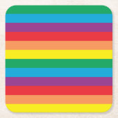 Einfach Regenbogenmuster Rechteckiger Pappuntersetzer (Vorderseite)