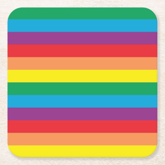 Einfach Regenbogenmuster Rechteckiger Pappuntersetzer (Vorderseite)