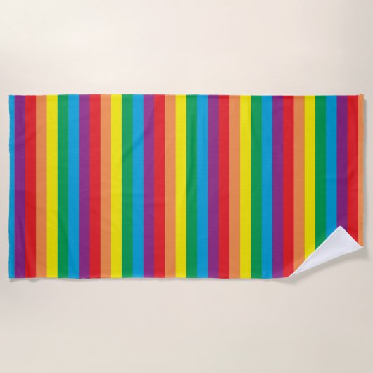 Einfach Regenbogenmuster Strandtuch (Vorderseite)