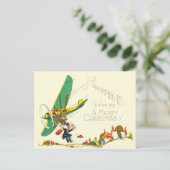 Einfach rein, um dir ein frohes Weihnachtsfest zu  Postkarte (Stehend Vorderseite)