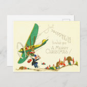 Einfach rein, um dir ein frohes Weihnachtsfest zu  Postkarte (Vorne/Hinten)