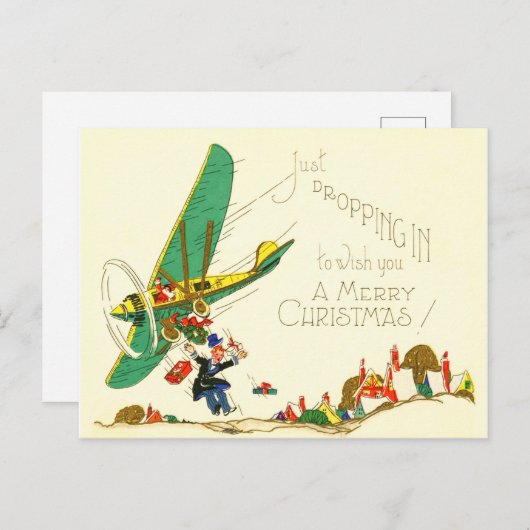 Einfach rein, um dir ein frohes Weihnachtsfest zu Postkarte (Vorne/Hinten)