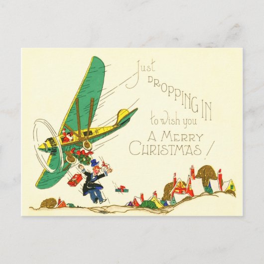 Einfach rein, um dir ein frohes Weihnachtsfest zu  Postkarte (Vorderseite)