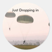 Einfach reinkommen runder aufkleber (Vorderseite)