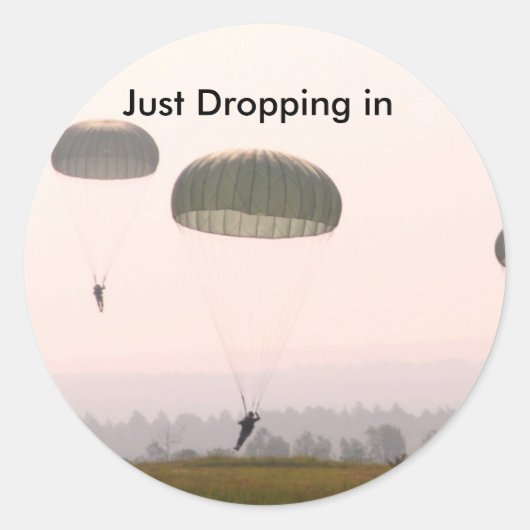 Einfach reinkommen runder aufkleber (Vorderseite)