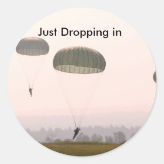 Einfach reinkommen runder aufkleber