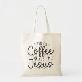 Einfach renne ich auf Kaffee & Jesus Tote Tasche