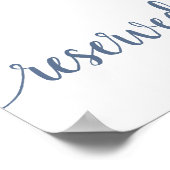 Einfach reserviert | Dusty Blue Any Event Table Poster (Ecke)