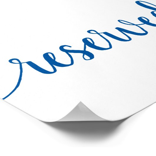 Einfach reserviert | French Blue Any Event Table Poster (Ecke)