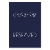 Einfach reserviertes Schild mit gedämpfter Farbe Tischnummer (Vorderseite)