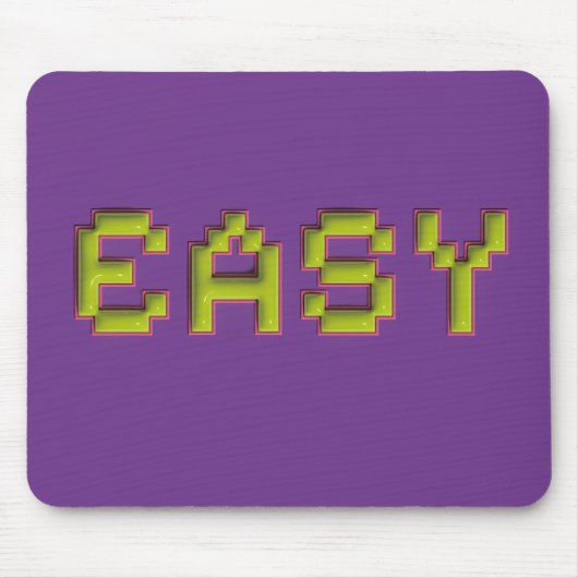 EINFACH Retro-Pixel-Art-Gaming-Mauspad - 3D-Neon-D Mousepad (Vorne)