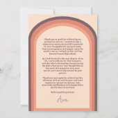 Einfach Retro Rosa Foto Abschluss Vielen Dank Dankeskarte (Rückseite)