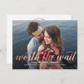 Einfach Romantik wert Save the Date warten Postkarte (Vorne/Hinten)