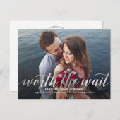 Einfach Romantik wert Save the Date warten Postkarte (Vorne/Hinten)