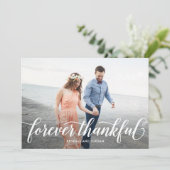 Einfach romantisch bearbeitbare Farbhochzeit Dankeskarte (Stehend Vorderseite)