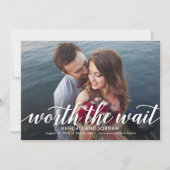 Einfach romantische, EDITABLE-FARBE-Save the Date- Dankeskarte (Vorderseite)