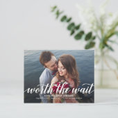 Einfach romantische EDITABLE-FARBE Save the Date Postkarte (Stehend Vorderseite)