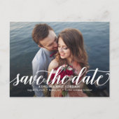 Einfach romantische EDITABLE-FARBE Save the Date Postkarte (Vorderseite)