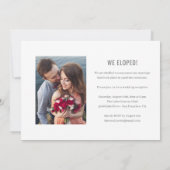 Einfach romantische Hochzeitsankündigung Dankeskarte (Rückseite)