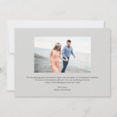 Einfach Romantische Save the Date Karte (Rückseite)