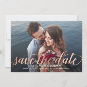 Einfach romantische Save-the-Date-Karte Dankeskarte
