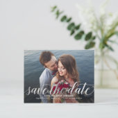 Einfach romantische Save the Date Postkarte (Stehend Vorderseite)