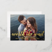 Einfach Romantischer Film Save the Date Postkarte (Vorderseite/Rückseite)