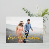 Einfach Romantisches REAL FOIL Foto Dankeschön Car Folieneinladung (Stehend vorne)