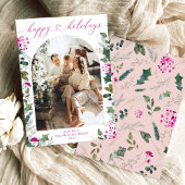 Einfach & rosa 1 Foto Weihnachten