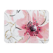 Einfach rosa | Aquarellblume Magnet (Horizontal)